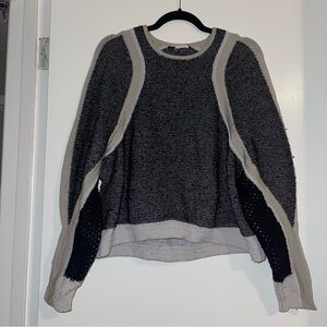 Women's Helmut Lang Black and Gray Sweater